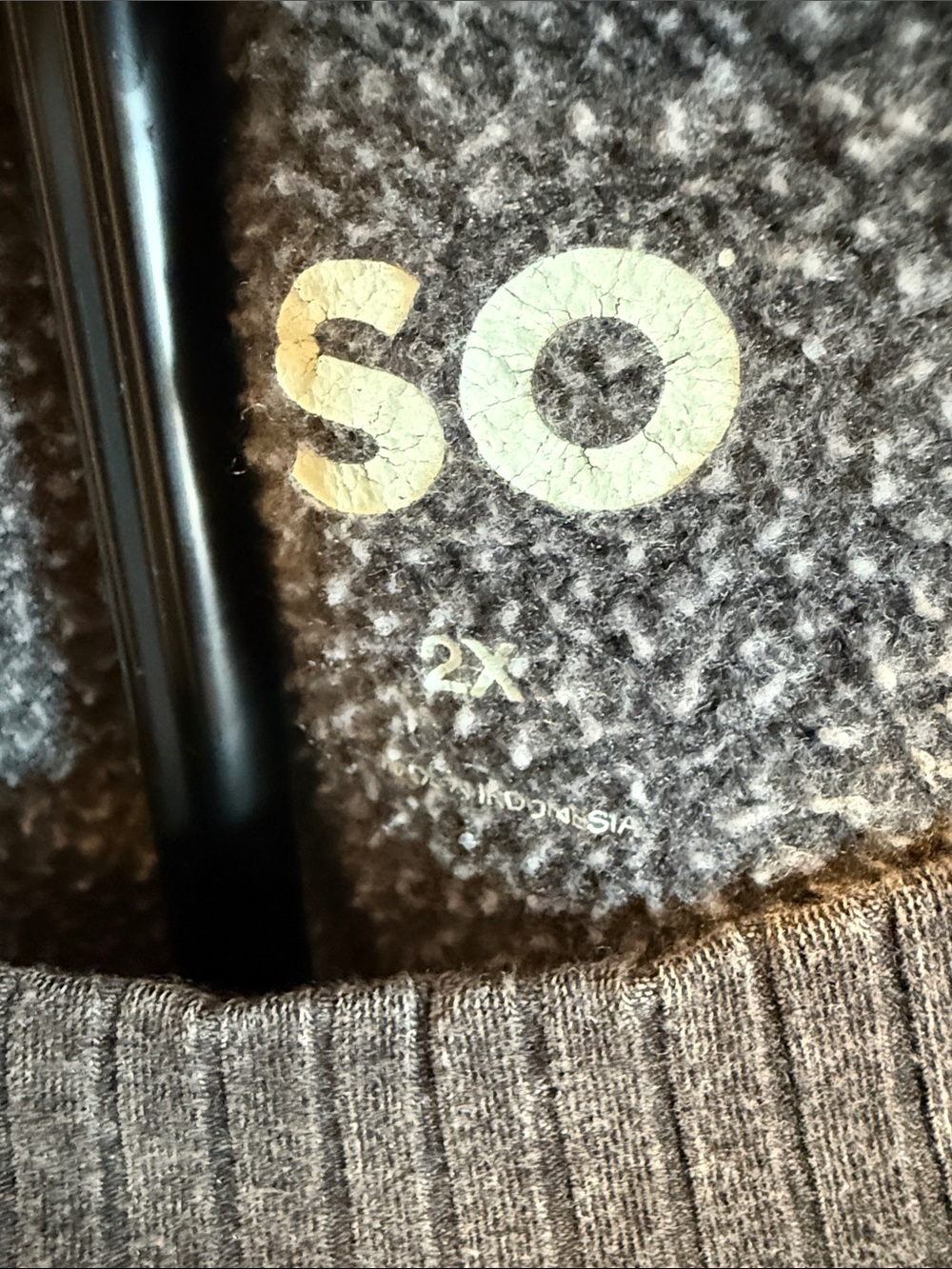 SO Washed Charcoal Oversized Crewneck Sweatshirt - Picture 2 of 5